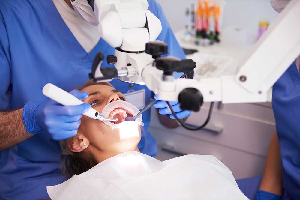 young woman at the dentist